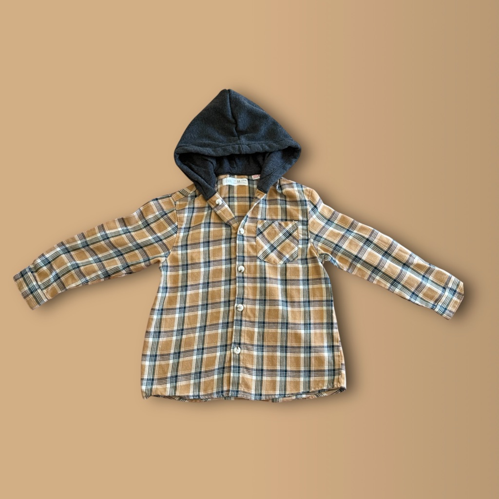 Zara Boy Flannel With Hood